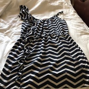 Cute chevron pattern shirt dress